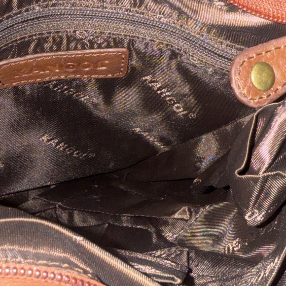Kangol Brown Crossbody Bag with Distressed Leather and Metallic Accents - Picture 6 of 6